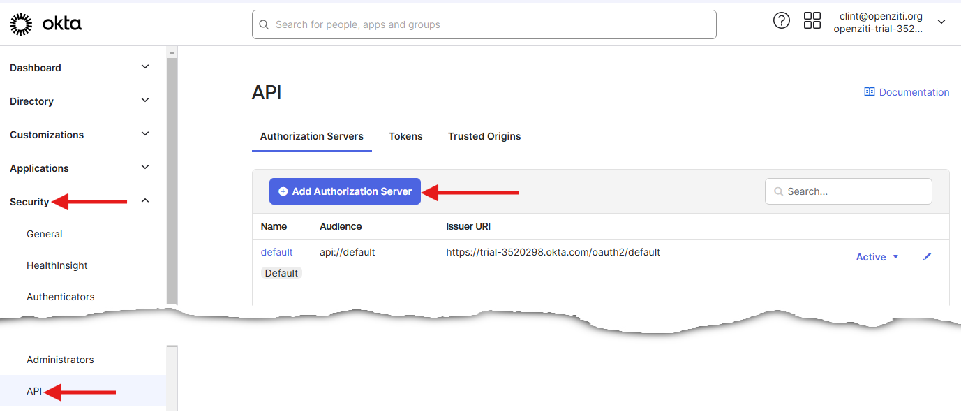 Add Authorization Server
